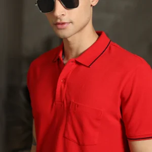 red cotton polo tshirt d.n 1111